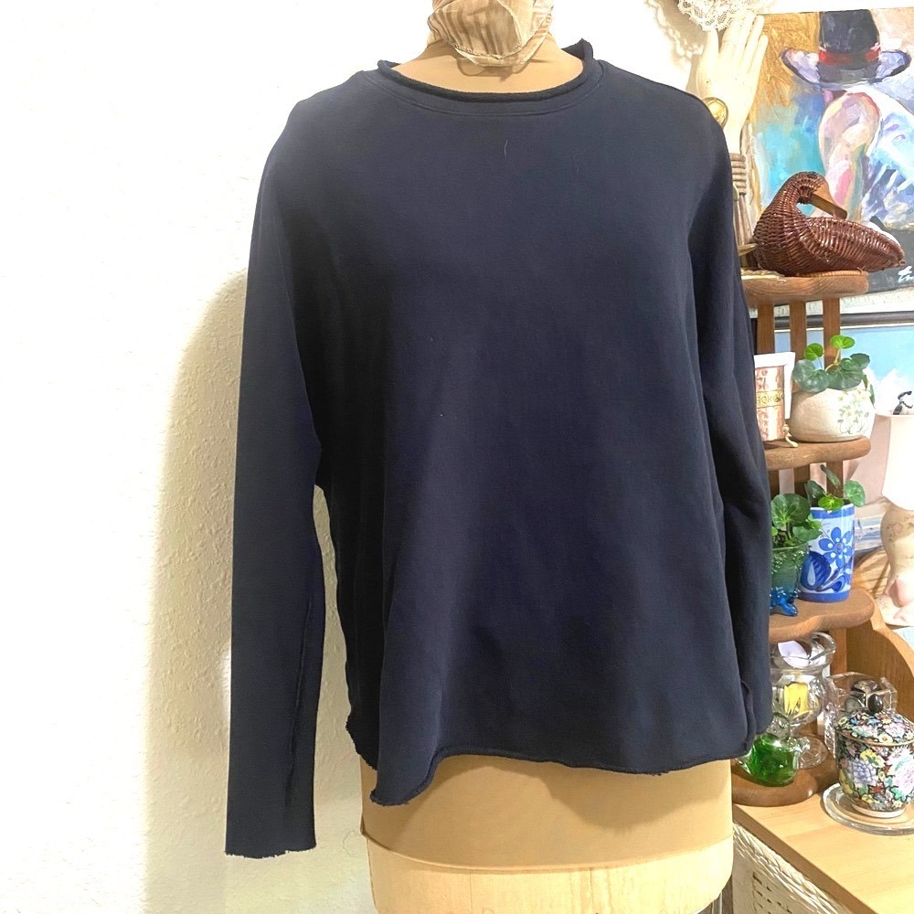 Frank & Eileen Effie Black Sweatshirt Oversized lagenlook minimalist luxury S
